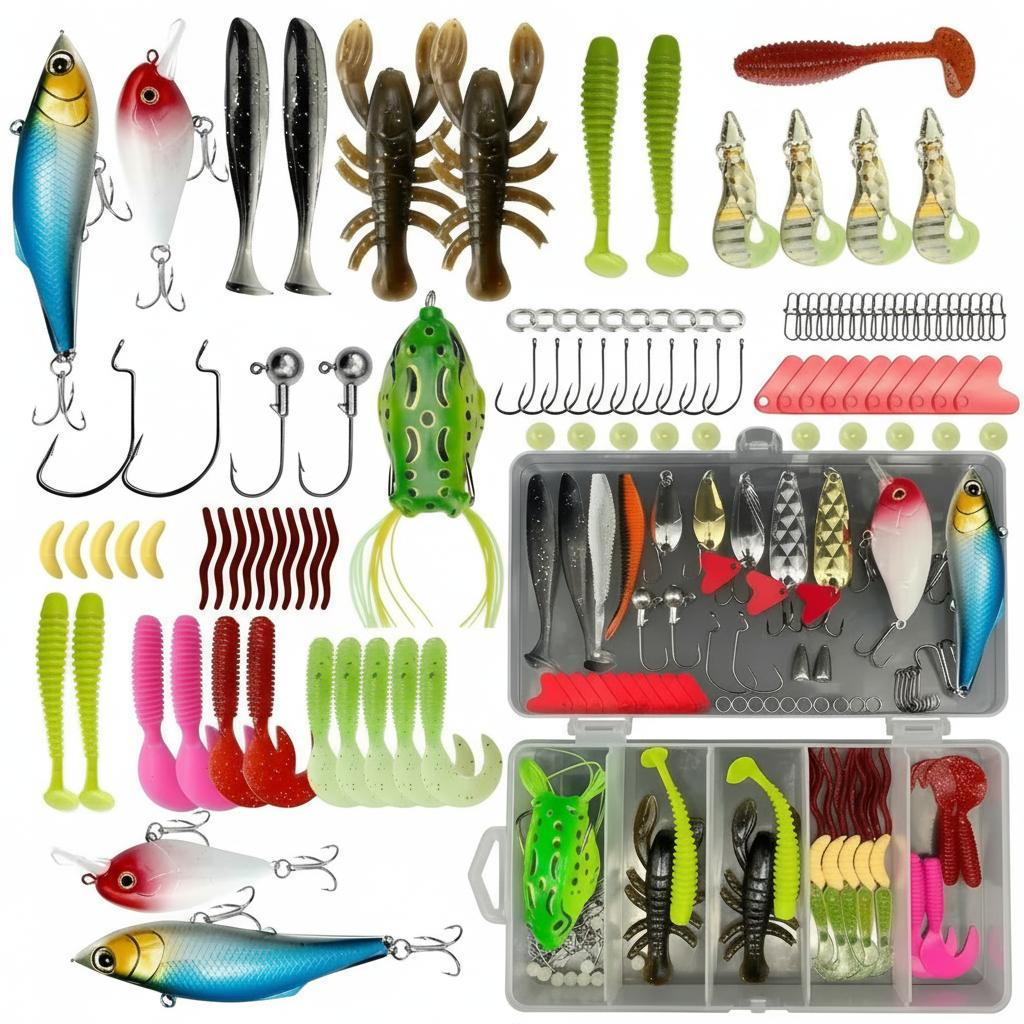 Fishing Lure Jig - Kit de 133 piezas de señuelos