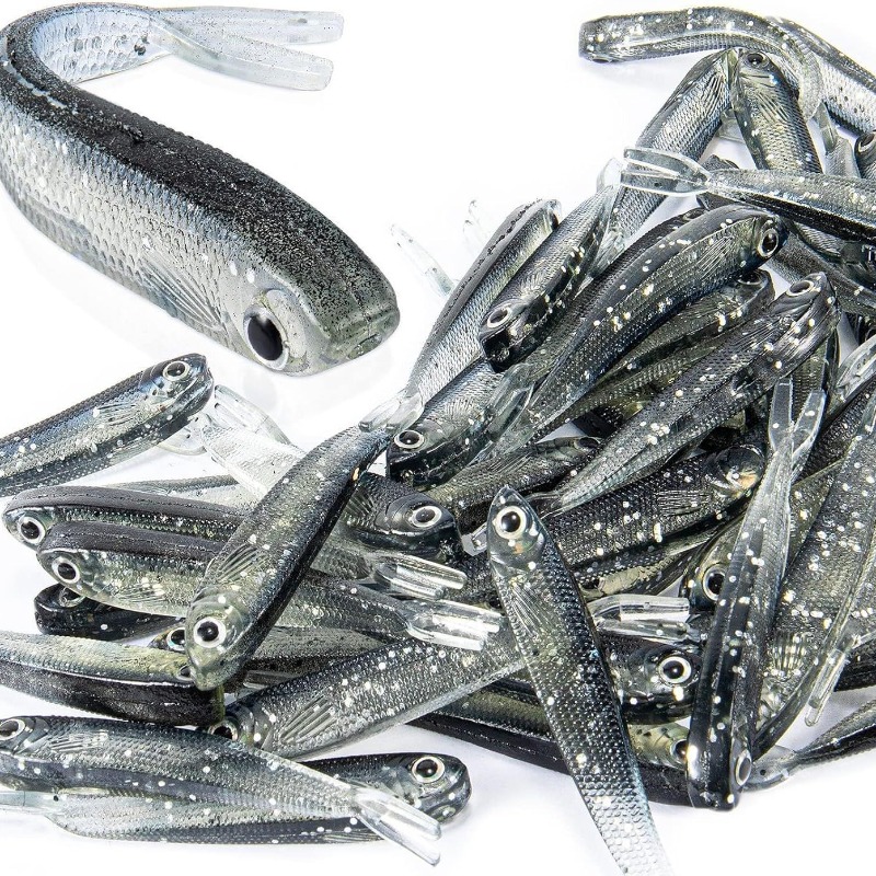 Fishing Lure Soft Plastic - 10/20/30 unidades de señuelo blando tipo