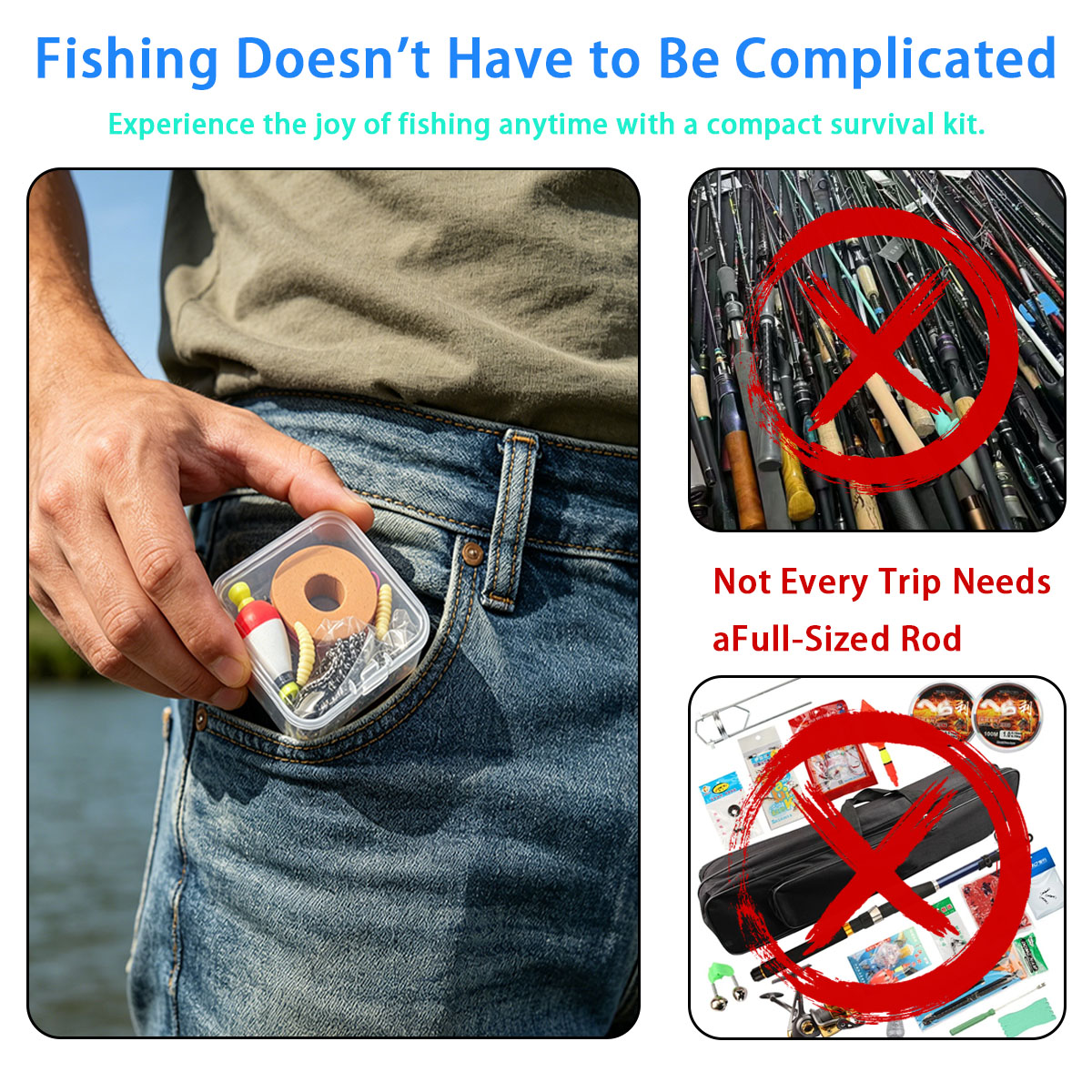 Fishing Lure Kit - Juego de equipo de pesca de