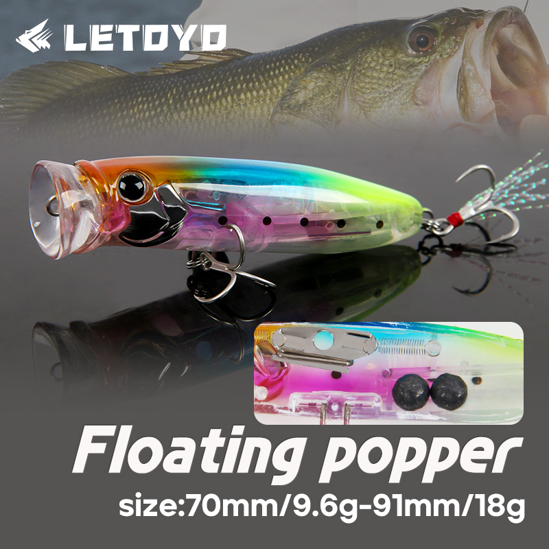 LETOYO-señuelo Popper flotante - Fishing Lure Popper reseña y precio