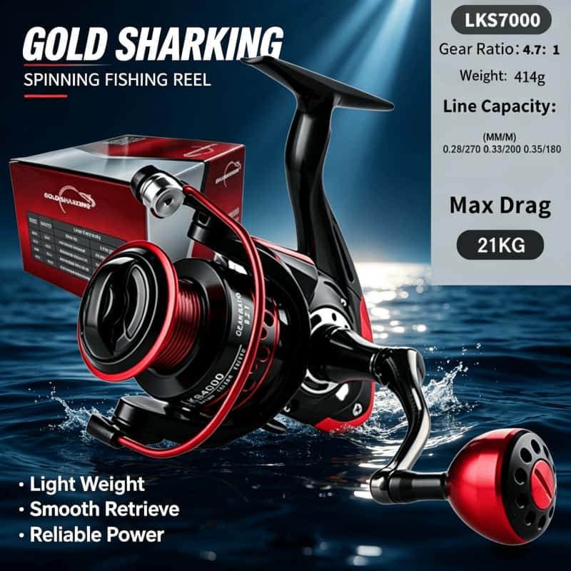 GOLD SHARKING - Carrete de Pes - Daiwa Reel Fuego reseña y precio