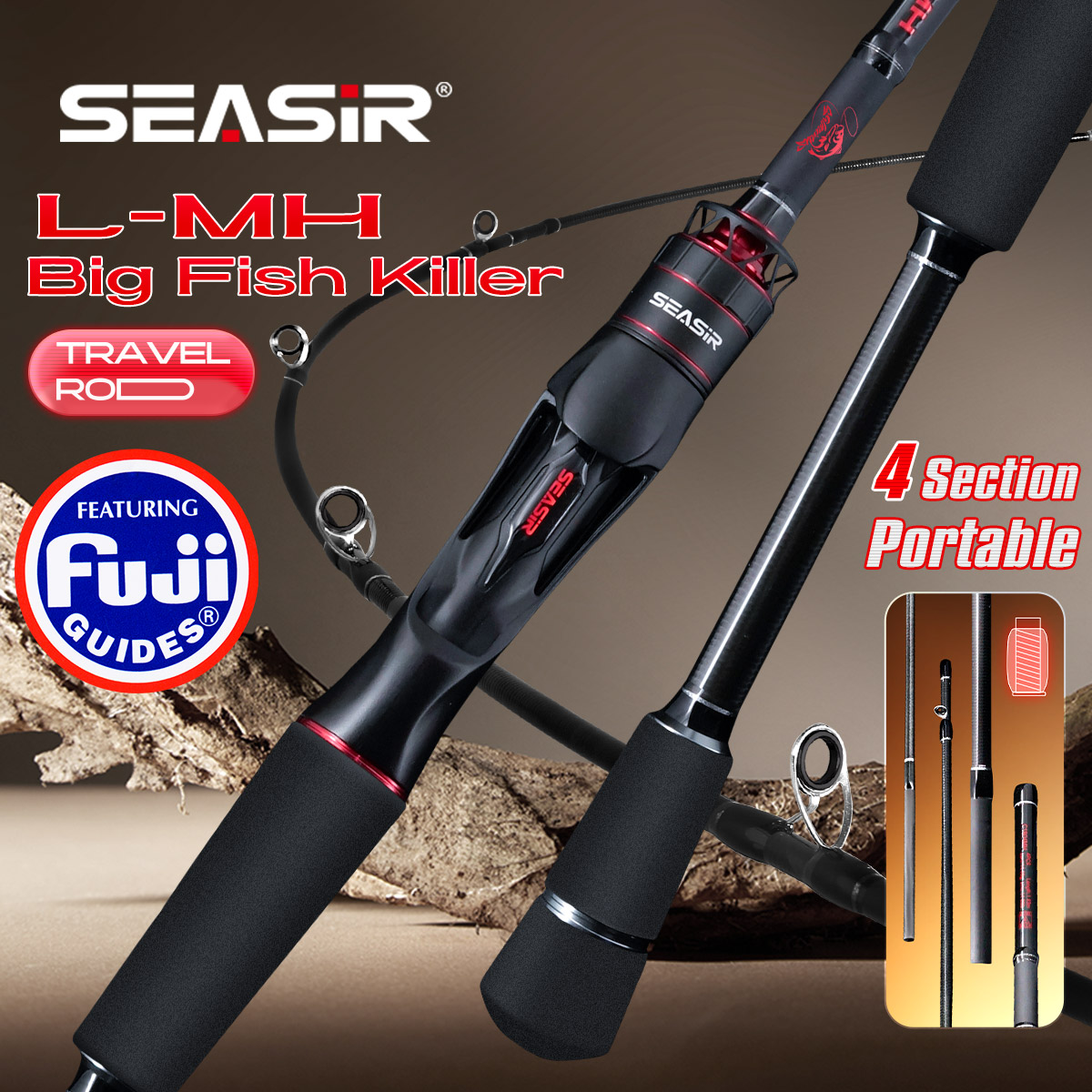 Seasir Salminus XF M/MH caña d - Kastking Reel Zephyr reseña y precio