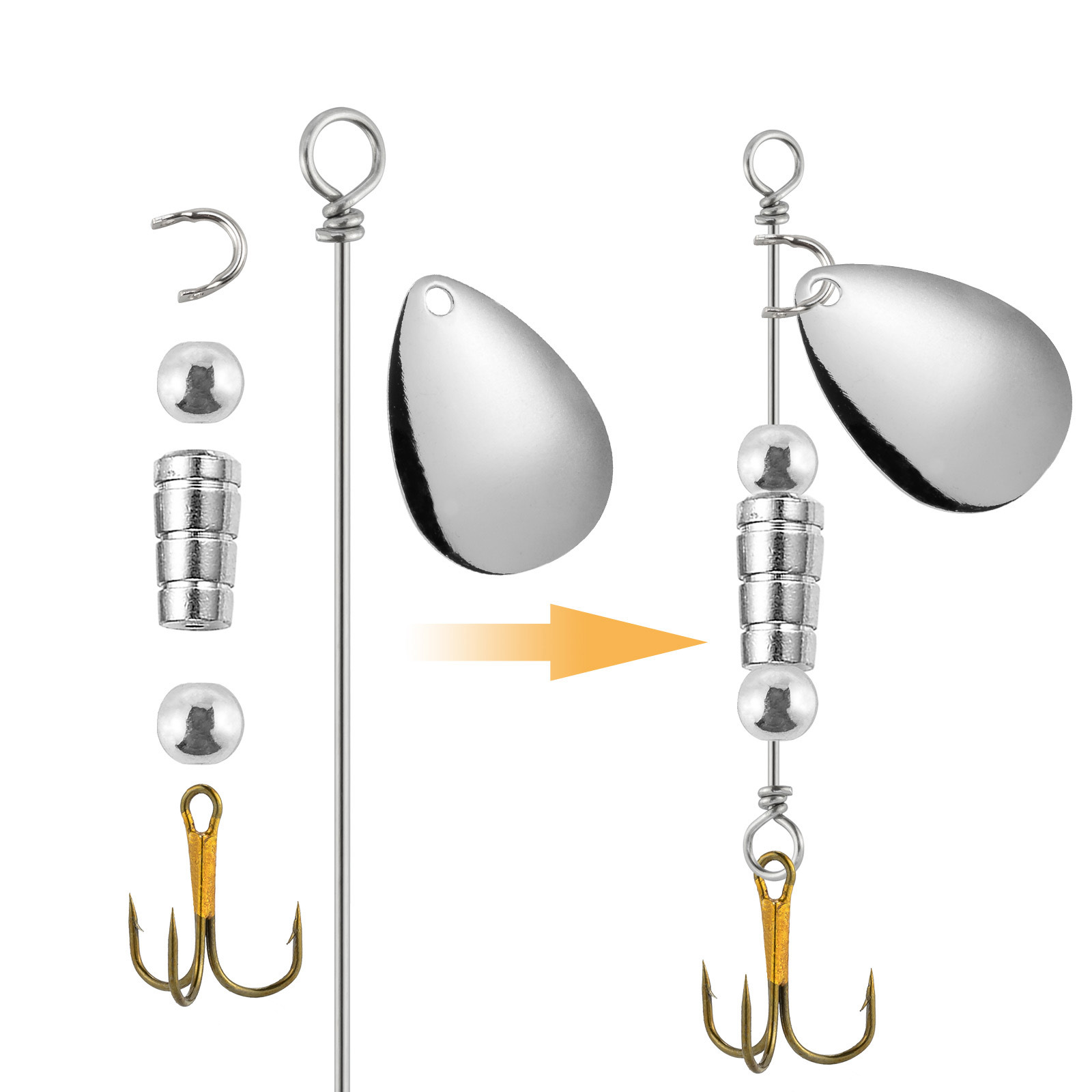 90 piezas de alambre para spin - Fishing Lure Spinner reseña y precio